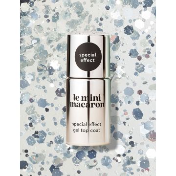 Silver glitter - gélový topcoat